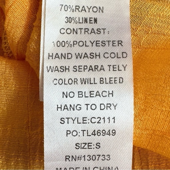 Umgee Blouse Size S Orange Multicolor Floral Ballon Sleeve Oversized Boho - Picture 10 of 10